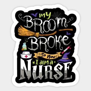 Funny Nurse Halloween Quote Sticker